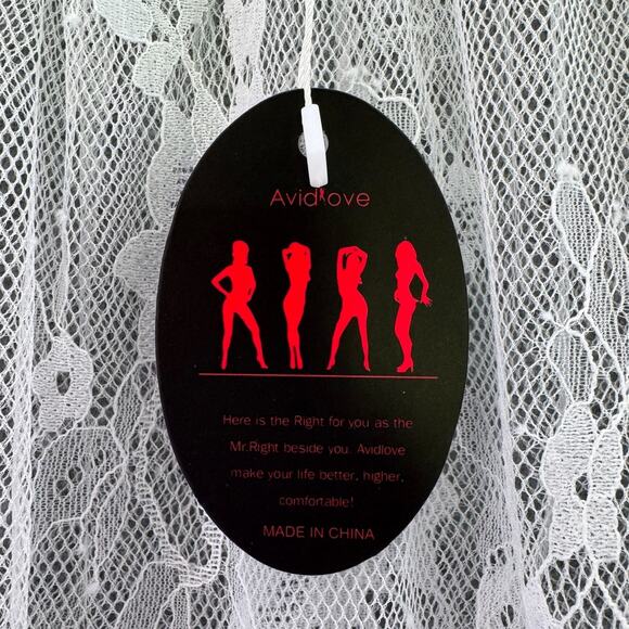 AvidLove White Lace Lingerie Slip Teddy NWT | Sz M [147] - Picture 4 of 6